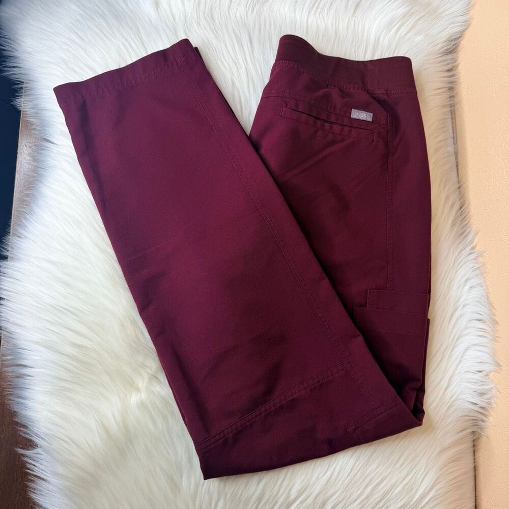 Figs Women's Technical Collection Scrub Pants Red Burgundy Size Medium